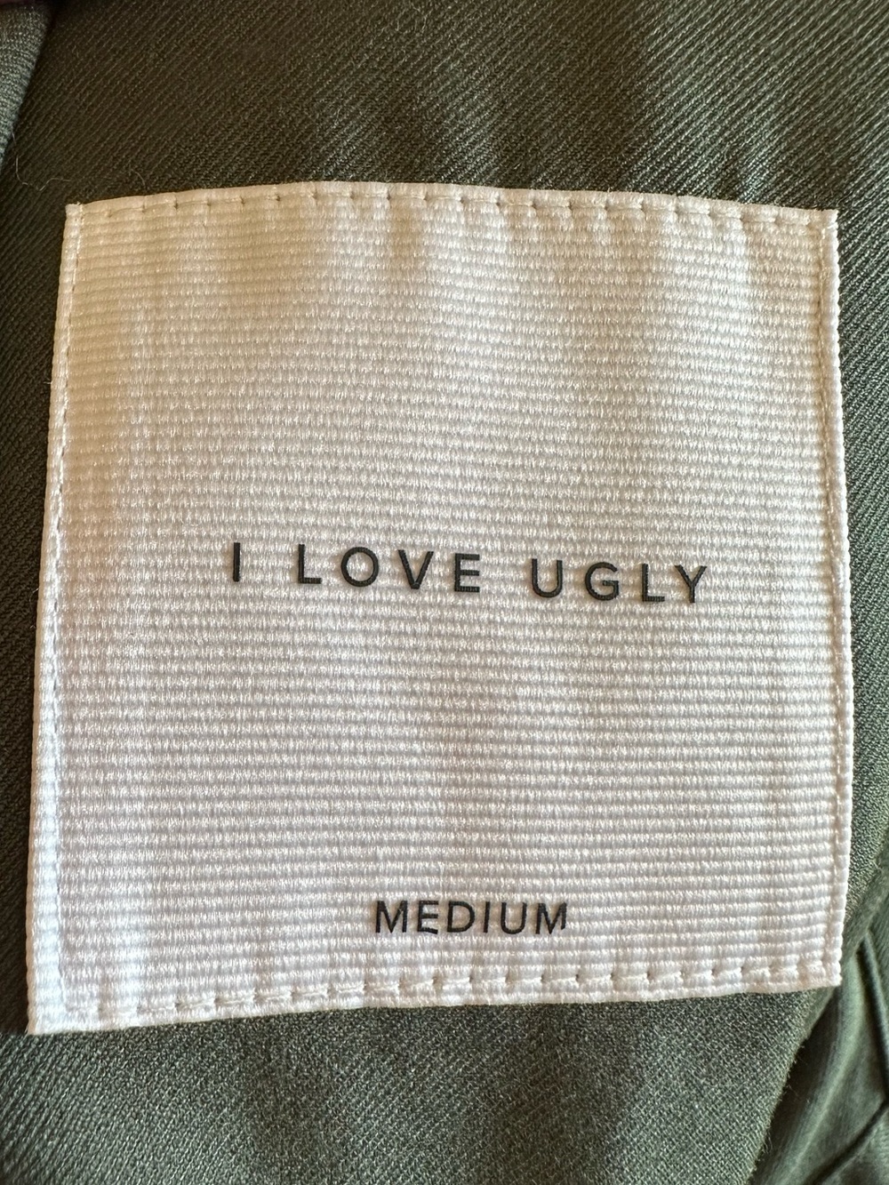 I Love Ugly Premium Green Long Sleeve Button Up Shacket Jacket - Picture 7 of 11
